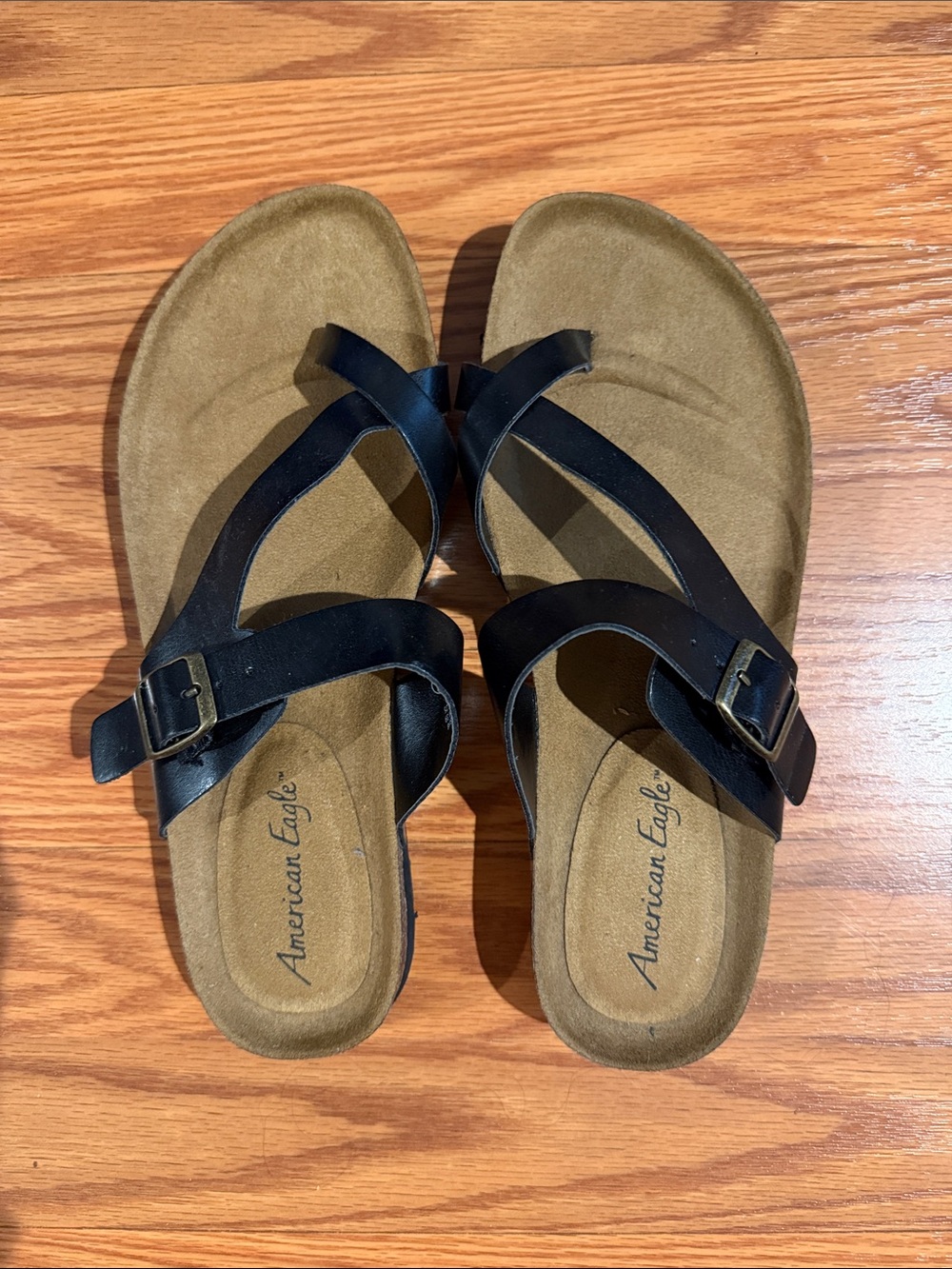 American Eagle Toe Loop Cork Footbed Sandals NWOT